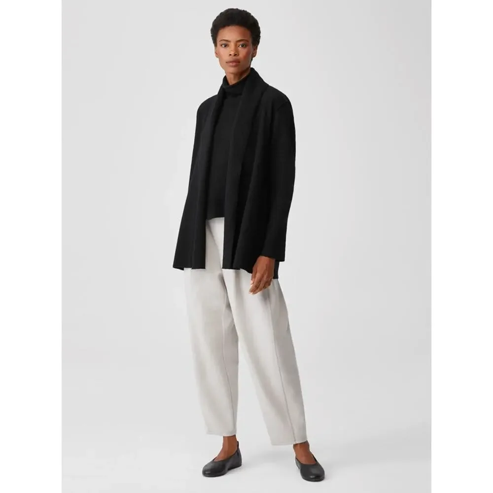 Eileen Fisher Lightweight Boiled Wool Cardigan 100% Wool Size Small